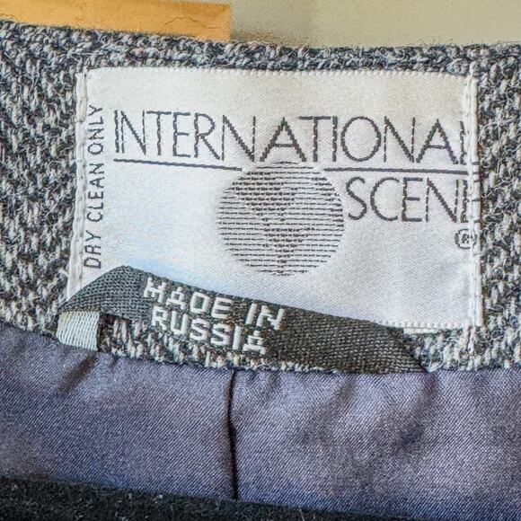International Scene Made in Russia Wool Patchwork Vest Adjustable Waist, Size 14 - Picture 9 of 10